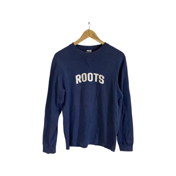 Roots blue long sleeve with white lettering S/P - Picture 1 of 6